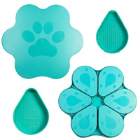 Kit de Peinture Diamant en Forme de Patte Mignonne, Organisateur de Perles Diamantées à 6 Compartiments avec Couvercle, Accessoires de Bricolage pour Adultes