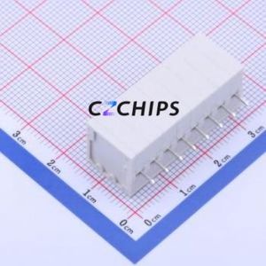 KF239-3.81-8P Spring Terminal Block Through hole Component (THT),P=3.81mm Connector 1x8P 3.81mm White 8P - Product Image 2