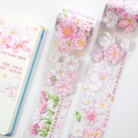 Rubans Washi Transparents Personnalisés en PET pour Scrapbooking, Rouleaux d'Autocollants Holographiques 3D en Forme de Coquille pour Journal Créatif - Fabricant