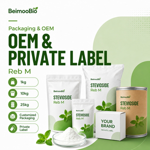 Poudre de Stévia Rebaudioside M Naturelle en Vrac 98% Reb M Sans Arrière-goût Amer Édulcorant BeimooBio pour Boissons, Pâtisseries et Confiseries - Product Image 1