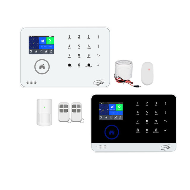 Tuya 2.4inch Colour Screen 4G+WIFI Intelligent Security Alarm System Wireless 433mhz PIR Motion Detection SOS ABS for Home Use