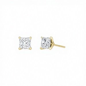 Tishya Diamond 925 Sterling Silver Moissanite Round Brilliant Cut Minimalist Unisex Stud Earrings 3gm Certified Elegant Design - Product Image 2