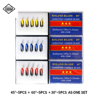 Cuchillas de Repuesto OEM de 30/45/60 Grados para Plotter Roland, Carburo Cementado, 23.5mm de Longitud, Cortador de Vinilo