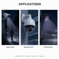 LED SMD haute puissance 850nm 940nm IR 8080 K1 1W 2W 3W, puce infrarouge Epistar pour caméra de sécurité CCTV, illuminateur de vision nocturne