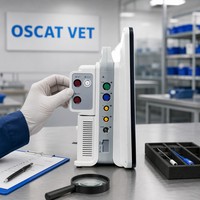 Moniteur vétérinaire multiparamètres OSCAT VE15 ECG SpO2 NIBP TEMP RESP, équipement chirurgical vétérinaire pour chats et chiens