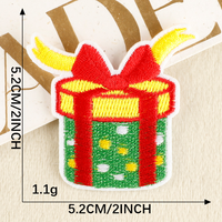 Patch de broderie thermocollant de Noël sur mesure en gros Applique en tissu écologique pour vêtements étiquette de patchs brodés