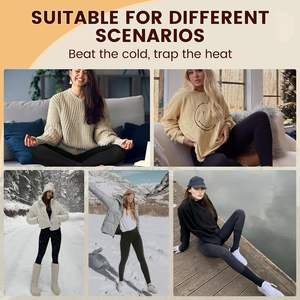 Dames Fleece Gevoerde Leggings Thermische Warme Winter Panty Hoge Taille Yogabroek Koud Weer Met Zakken - Product Image 5