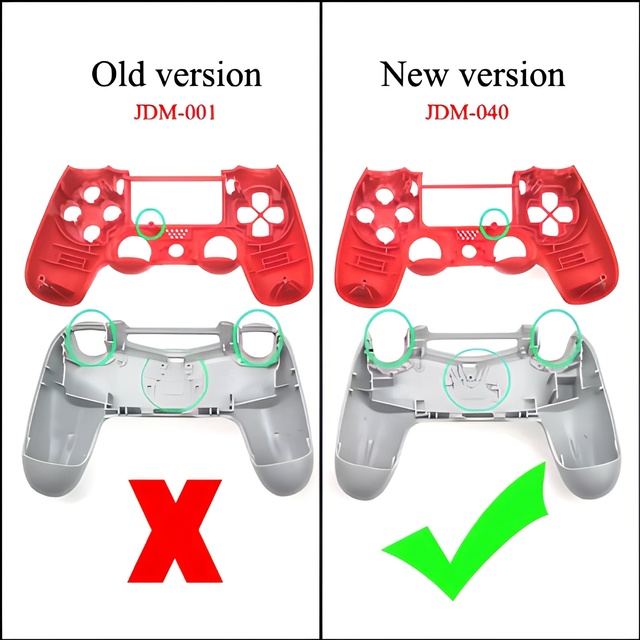 Replacement Housing Shell Front Back Case for PS4 Controller for PS4 Slim Pro Controller JDM-040