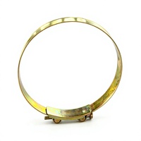 Collier de serrage à vis sans fin en acier inoxydable de style européen 226 mm avec finition bruniée