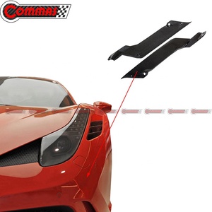 Pièces automobiles de qualité supérieure en fibre de carbone sèche, style SP, pour Ferrari 458 : Pare-chocs avant et aérateur d'aile - Product Image 1