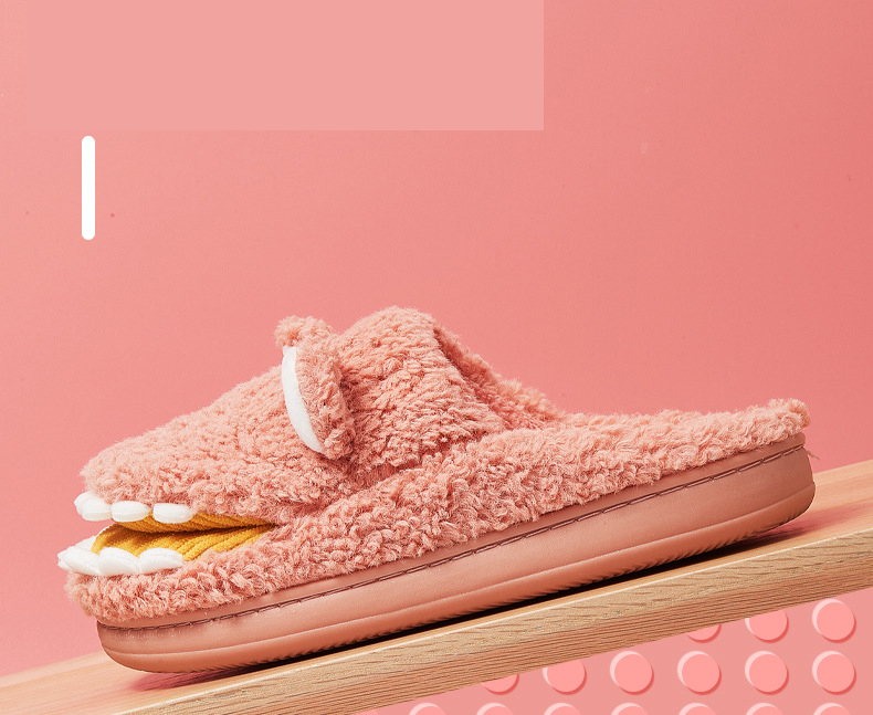 Children's Slippers Winter Warm Plush Slippers Bedroom Cotton House Shoes for Kids