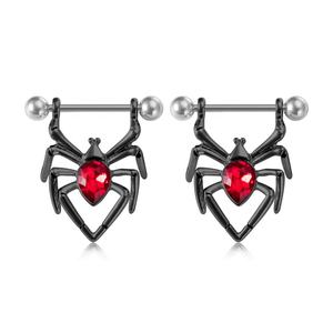 <span class=keywords><strong>Piercing</strong></span> de Acero Inoxidable 14G para <span class=keywords><strong>Mujer</strong></span>, Joyería Corporal, Anillos para Pezón con Diseño de Araña - Product Image 2