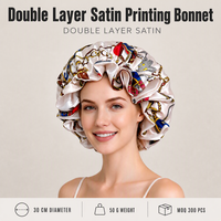Bonnet de Nuit Personnalisé en Satin Double Couche pour Cheveux Bouclés Naturels – Doux et Confortable – OEM ODM