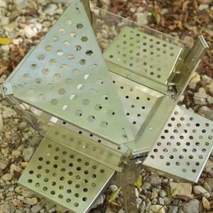 Barbecue portable, foyer, poêle à bois de camping avec vitre de visualisation pour abri, <span class=keywords><strong>chasse</strong></span>, cuisine en plein air, barbecue et chauffage - Product Image 4