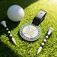 Tag Tas Golf Logam Desain Ringan Kosong dengan Logo Tim Kustom, Magnetik