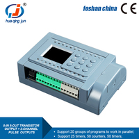 Controlador Lógico Programable (PLC) Huaqingjun 8DI 8DO con Salida de Transistor, Salidas de Pulso de 2 Canales, DC12-24V, para Motores Paso a Paso