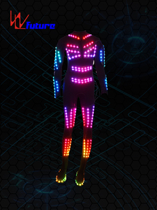 RF-Fernbedienung LED-Tanzkostüm für Akrobaten, Programmierbares Akrobaten-Show LED-Kleidungsstück LED-Anzug Schwarz 1 Stück Erwachsenen-Set - Product Image 1