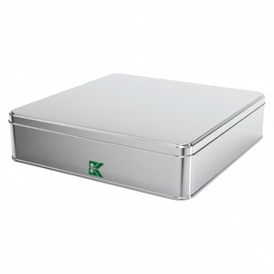 Kontensan L332 Square <b>Tin</b> Can 3 Lt Textile Watch Stationery Promotional Box 232x232x50mm 2.50 Turkey - Product Image 2