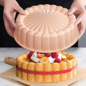 Stampo per torta in Silicone rosa amore, stampo per torta di Mousse rotondo a forma di girasole - Product Image 4