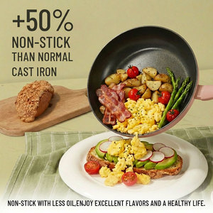 Juego de Ollas E-Top de 10 Piezas, Color <span class=keywords><strong>Rosa</strong></span>, Antiadherentes, con <span class=keywords><strong>Mango</strong></span> de Baquelita Resistente al Calor - Product Image 5