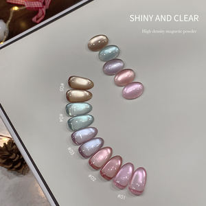 Venta al por mayor 12g 12 colores Glitter Glass Beads Cat Eye Gel Polish Start Set Galaxy Cat Eye Magnetic Gel Polish - Product Image 3