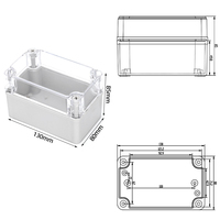 Kotak Sambungan Kedap Air Plastik ABS Kecil Seri AG IP67 130*80*85mm untuk Terminal PCB Luar Ruangan