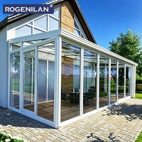 Rogenilan - Solárium de Aluminio Personalizado con Vidrio Bajo Emisivo, Solárium Independiente con Doble Acristalamiento Templado para Patio