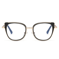 Partagas Photochromique TR90 Métal Oeil de Chat Charnière à Ressort UV400 Anti Lumière Bleue Lunettes Optique Cadre Lunettes pour Femmes