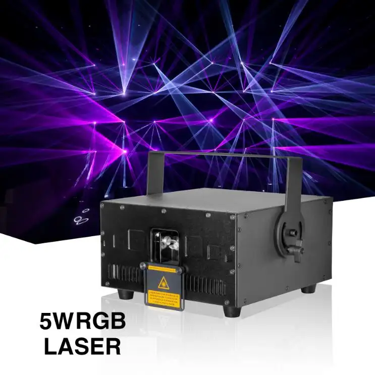 Flight Case 5w rgb dj ktv stage disco high power laser light for night club