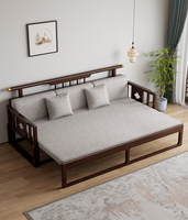 Canapé-lit pliable et extensible en bois massif de style moderne pour la maison, la chambre à coucher, l'école, l'hôtel et la salle de bain pour le salon.