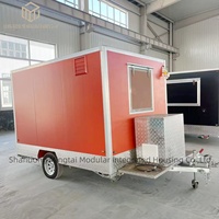 Camión de Comida Móvil Comercial de 12 Pies, Barra de Jugos, Churros, Hot Dogs, Hamburguesas, Pizza, Remolque de Comida Rápida con Cocina Completa en Venta
