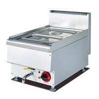 Bain-marie électrique professionnel à 4 bacs en acier inoxydable pour comptoir, chauffe-plats pour buffet, équipement de restauration
