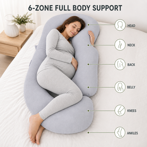Almohada <span class=keywords><strong>de</strong></span> <span class=keywords><strong>Embarazo</strong></span> en Forma <span class=keywords><strong>de</strong></span> G Ajustable con Cojín Desmontable para Alivio del Dolor <span class=keywords><strong>de</strong></span> Espalda, Cadera y Rodilla en el Tercer <span class=keywords><strong>Trimestre</strong></span> - Product Image 3