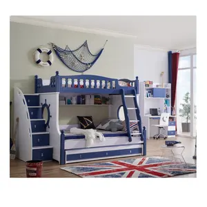 Set camera da letto per bambini di nuovo Design Set camera da letto per bambini con letto a castello triplo per bambini