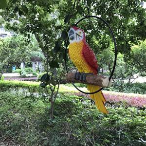 Estatua de loro para perchas en ramas, estatua de recolector de aves tropicales adecuada para patio, césped, hogar y decoración de jardín - Product Image 4