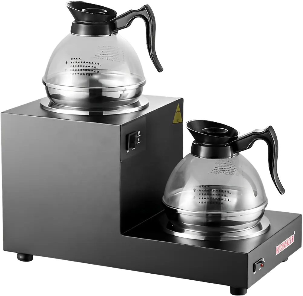 Decantador de café com fogão elétrico comercial, produto metálico para equipamentos de café, escritório ou uso comercial