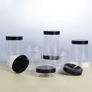 Frascos de plástico fosco cosméticos vazios 2024 frasco de creme de plástico transparente redondo personalizável por atacado