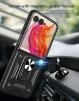 Étui de téléphone magnétique antichoc de luxe Moni avec support anneau et design armure, compatible avec HOLSTER pour MOTO Razr 40 50 60 Ultra