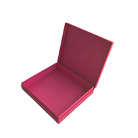 Boîtes de mariage en carton rigide de luxe avec logo personnalisé, couleur rouge, pour les invités, emballage élégant