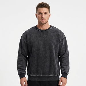 <span class=keywords><strong>Sudadera</strong></span> Personalizada con Logotipo para Hombre, Gruesa, de Hombros Caídos, 400-500 GSM, Felpa Francesa, Corte Holgado, Estampado Ecológico - Product Image 2