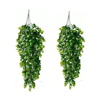 Plantes artificielles suspendues en promotion : vigne verte, lierre, eucalyptus, fougère – Décoration murale végétale pour maison, jardin, mariage, hôtel, balcon
