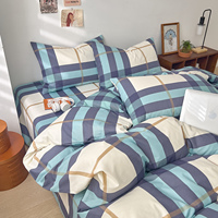 Parure de lit 3 pièces 100 % coton 200 fils/cm² – Housse de couette et draps en coton – Tailles Queen et King – Vente en gros pour la maison et l'hôtellerie