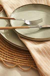 Napperon en rotin élégant et de haute qualité, tapis de Table tissé, plaque de chargement ronde, parfait pour la décoration de mariage, de Restaurant et de maison - Product Image 6