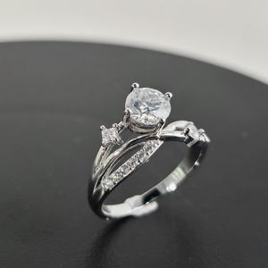 Anillo de compromiso de moissanita de 1CT, anillo de promesa de solitario de plata 925, regalo de joyería nupcial certificado GRA - Product Image 5