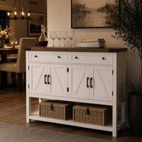 Meilleure Vente : Console de Bar à Café Moderne Style Ferme, 2 Tiroirs, 71 Pouces de Long, Panneau de Bois, pour Salon et Hôtel