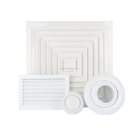 Hvac Ventech Ventilation Tôle d'aluminium Plafond Rond Air Directionnel Jet Diffuseur Air Grilles