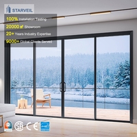Système de porte coulissante pliante en aluminium à rupture de pont thermique, étanche, pour balcon extérieur moderne, pour usage hospitalier
