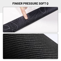 Tapis de souris gamer Sanxing Simple Lines avec repose-poignet en mousse à mémoire de forme antidérapant 420x70mm pour bureau et maison