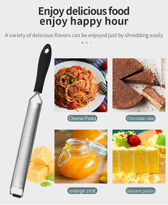 ที่ขูดเปลือกมะนาวสแตนเลสพร้อมด้ามจับ - ที่ขูดกระเทียม ชีส พาร์เมซาน ลูกจันทน์เทศ มะนาว ขิง อุปกรณ์ครัว - Product Image 3