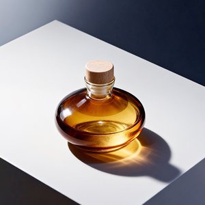 Botella Difusora de Vidrio Azul de Alta Calidad con Gotero de Corcho, Diseño Moderno y Lujoso para Sala de Estar, Flor Decorativa - Product Image 1